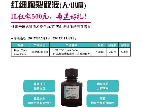 PeproTech（BioGems） RBC 溶血剂流式红细胞裂解液-流式检测