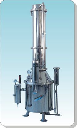 三申 不锈钢塔式蒸汽重蒸馏水器  TZ100
