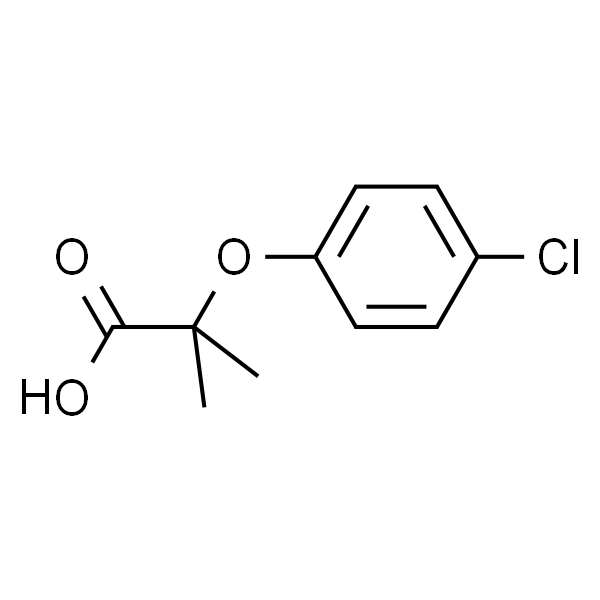 Clofibric acid；对氯苯氧异丁酸
