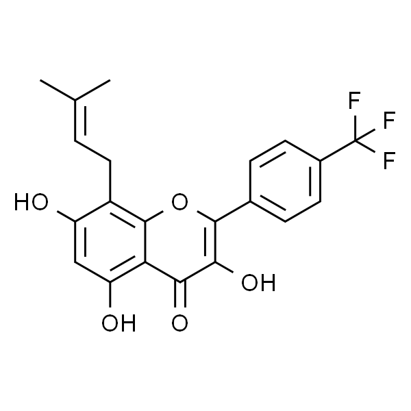 3,5,7-三羟基-8-(3-甲基丁-2-烯-1-基)-2-(4-(三氟甲基)苯基)-4H-色烯-4-酮
