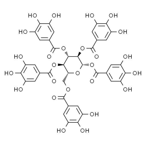 1,2,3,4,6-Penta-O-galloyl-beta-D-glucopyranose  1,2,3,4,6-O-没食子酰葡萄糖
