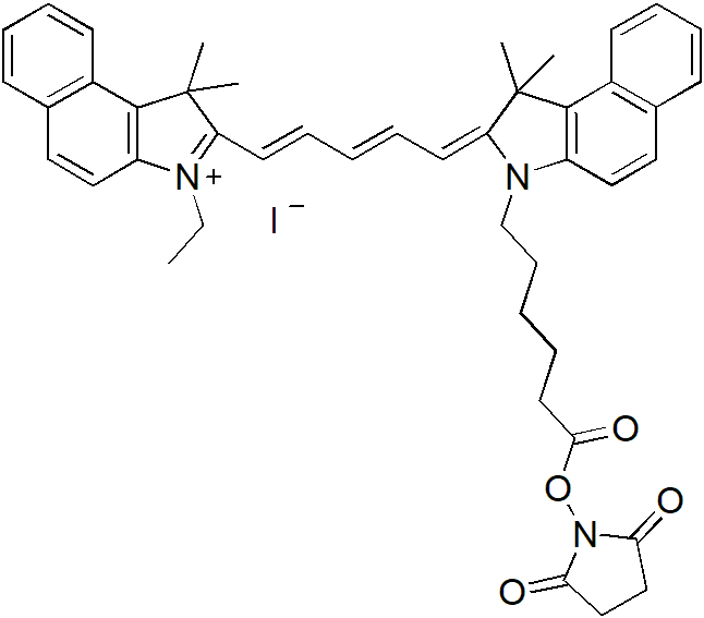 Cy5.5-E SE（Cy5.5-E 琥珀酰亚胺酯） 货号:               C5076  规格:               1mg