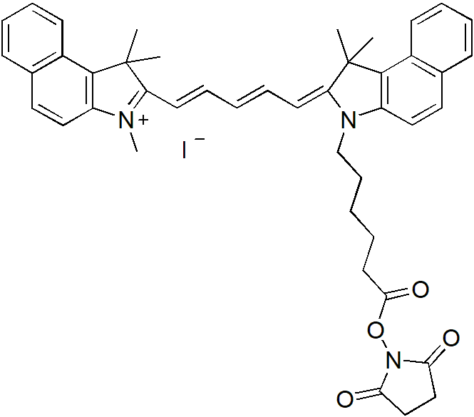 Cy5.5-E SE（Cy5.5-E 琥珀酰亚胺酯） 货号:               C5076  规格:               1mg