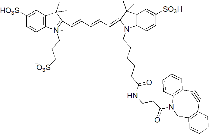 DBCO-Cy5-3（二苯并环辛炔-Cy5-3） 货号:               DC0067  规格:               1 mg