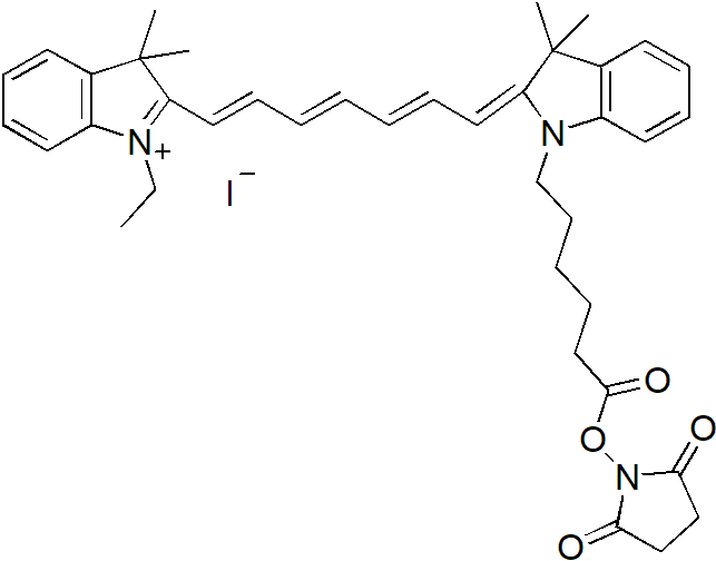 Cy5.5-M SE（Cy5.5-M 琥珀酰亚胺酯） 货号:               C5083  规格:               1mg