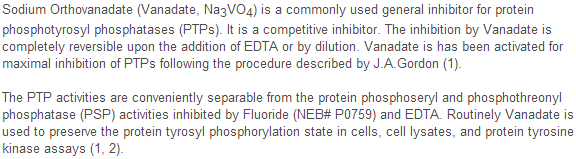 Sodium Orthovanadate (Vanadate)                               #P0758L 5 ml