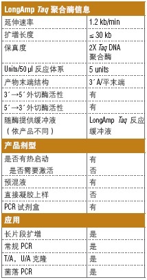 LongAmp® 热启动 Taq DNA 聚合酶                                     #M0534L 2,500 units